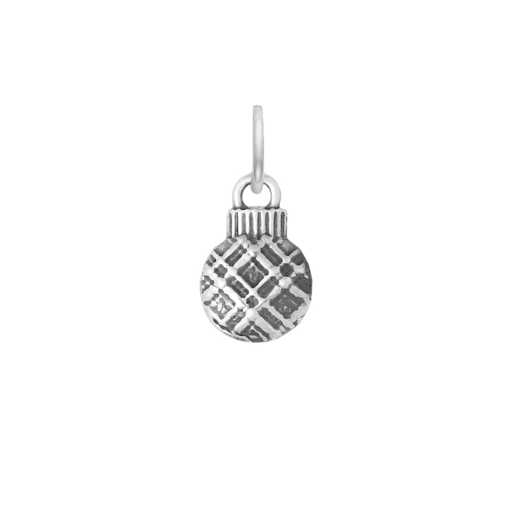 silver plaid ornament