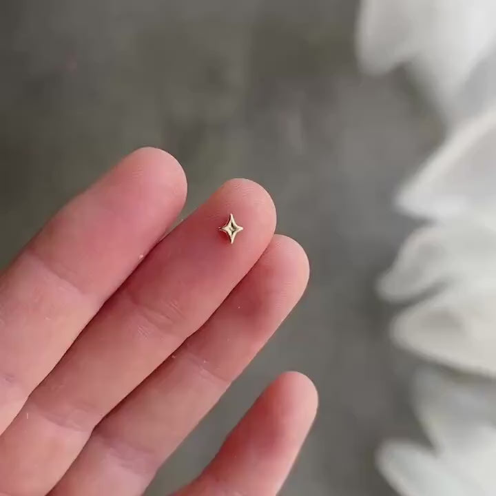 14K Yellow Gold Tiniest Star