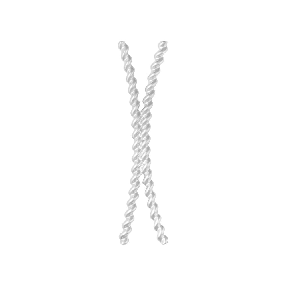 silver twisted double band