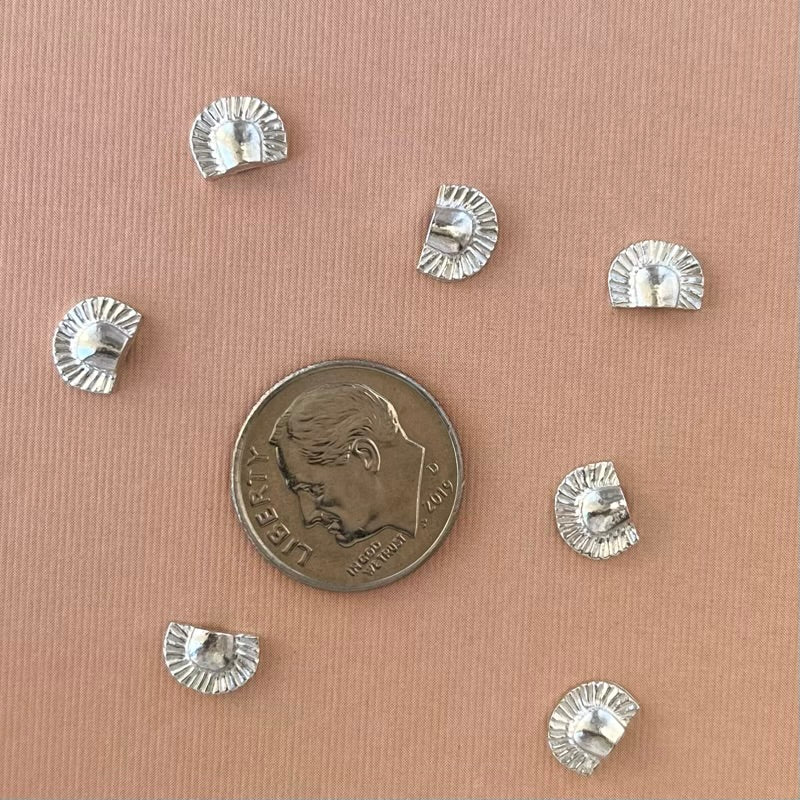 silver half circle casting