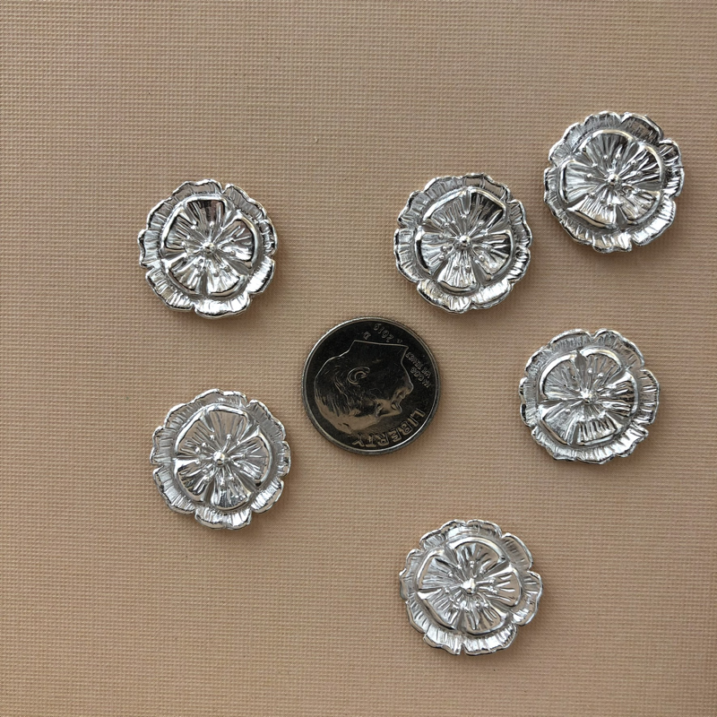 silver prickley pear flower casting